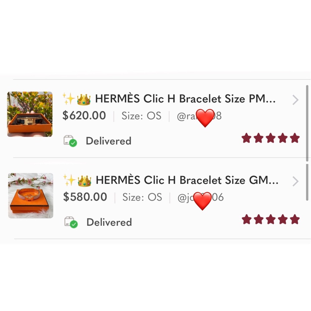 👑🍊 SOLD - HERMÈS Clic H Bracelet Size PM 🍊👑 - Picture 14 of 14